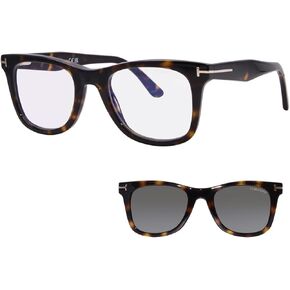 Tom Ford FT5970-B 052 Eyeglasses Men's Dark Havana Full Rim 50mm w/Clip On