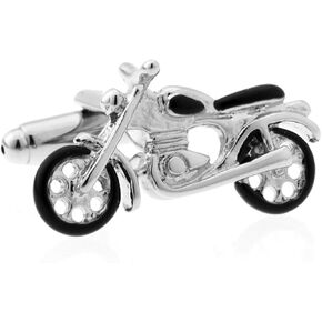 MRCUFF Motorcycle Bike Street Cruiser Pair of Cufflinks in a Presentation Gift Box & Polishing Cloth