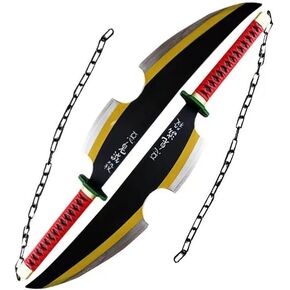 مجموعة من (2 PC) 31.5 "Fantasy Anime Foam Uzui Tengen Cosplay Prop Sword Blade Katana Costume LARP Friendly Safety