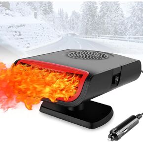 Car Heater, 12V Portable Heater for Car, 2 in 1 Fast Heating & Cooling Fan Defrost Defogger, 150W Car Heater Defroster Automobile Windscreen Fan,Plug in Cigarette Lighter Defroster
