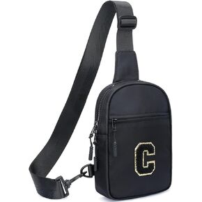 KKXIU Gifts for 6 7 8 9 10 11 12 Year Old Girls Initial Sling Bag Trendy Crossbody Fanny Pack for Teens