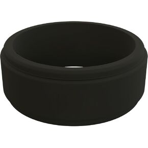 QALO Men's Rubber Silicone Ring, Step Edge Q2X or Chevron Rubber Wedding Band, Breathable, Durable Rubber Wedding Ring for Men, Multi Colors