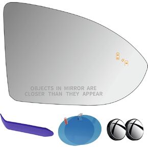 EAP Side Passenger Side Mirror Glass متوافق مع VW Golf MK7 Golf GTI 2015-2021 ، Egolf 2015-2019 ، Alltrack 2017-2019 ، Sportwagen 2015-2019 ، Jetta 2019-2025 ، ساخن مع بقعة أعمى 5G085752Q 17A8577757522G