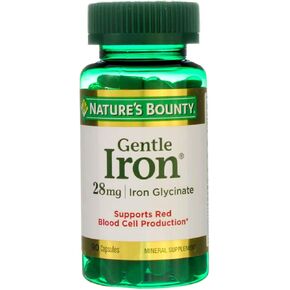 Nature's Bounty Gentle Iron - 28 mg - 90 Capsules