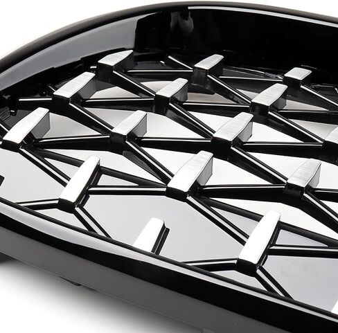 Compatible with 2007-2013 BMW X5 X6 E70 E71 Glossy Black M-Color Bumper Front Grille Grill Kidney Dual Slats in Saudi Arabia