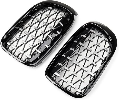 Compatible with 2007-2013 BMW X5 X6 E70 E71 Glossy Black M-Color Bumper Front Grille Grill Kidney Dual Slats in Saudi Arabia