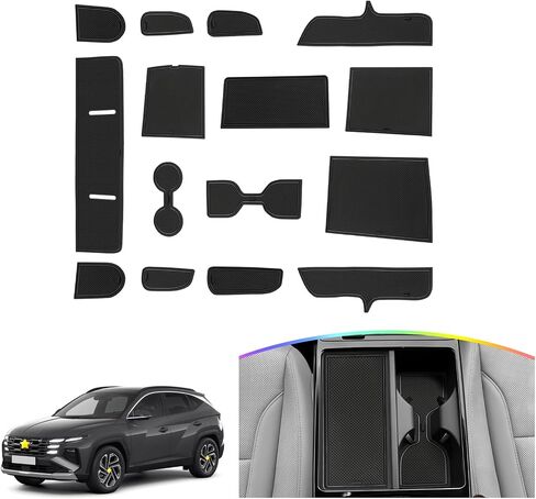 for 2021 2022 2023 2024 Kia Seltos Door Slot Mat Non-Slip Interior Door Groove Gate Pad Fit 2023 2024 Kia Seltos Door Compartment Cup Center Console Liners Accessory Decoration (White) in Saudi Arabia