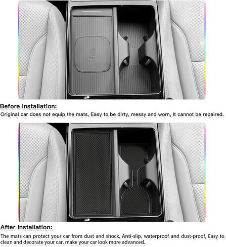 for 2021 2022 2023 2024 Kia Seltos Door Slot Mat Non-Slip Interior Door Groove Gate Pad Fit 2023 2024 Kia Seltos Door Compartment Cup Center Console Liners Accessory Decoration (White) in Saudi Arabia