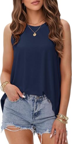 MAGCOMSEN Workout Tops for Women Sleeveless Lightweight Active Gym Yoga Shirts Athletic Running Tank Tops for Women in Saudi Arabia