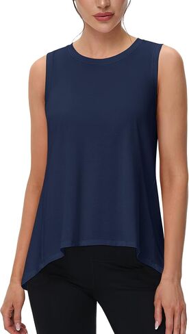 MAGCOMSEN Workout Tops for Women Sleeveless Lightweight Active Gym Yoga Shirts Athletic Running Tank Tops for Women in Saudi Arabia