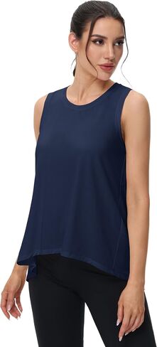 MAGCOMSEN Workout Tops for Women Sleeveless Lightweight Active Gym Yoga Shirts Athletic Running Tank Tops for Women in Saudi Arabia
