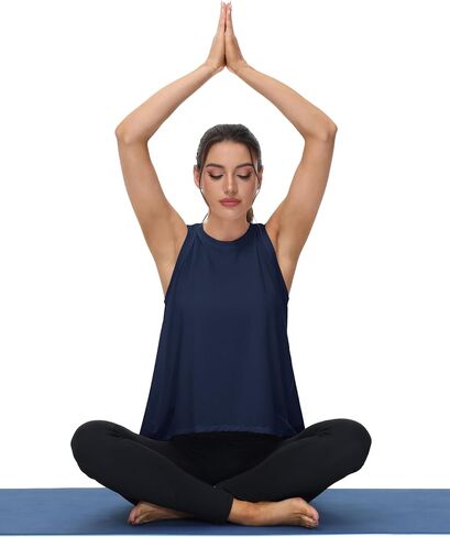 MAGCOMSEN Workout Tops for Women Sleeveless Lightweight Active Gym Yoga Shirts Athletic Running Tank Tops for Women in Saudi Arabia