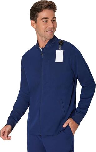 Hanes mens Scrubs Healthcare Jacket, Zip-up Scrub Jacket for Men, Moisture-wicking & Odor Control in Saudi Arabia