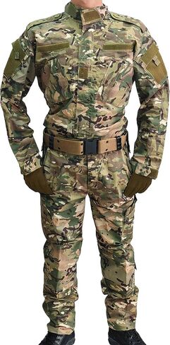 Military Tactical Mens Hunting Combat BDU Uniform Suit Shirt & Pants with Belt MC in Saudi Arabia