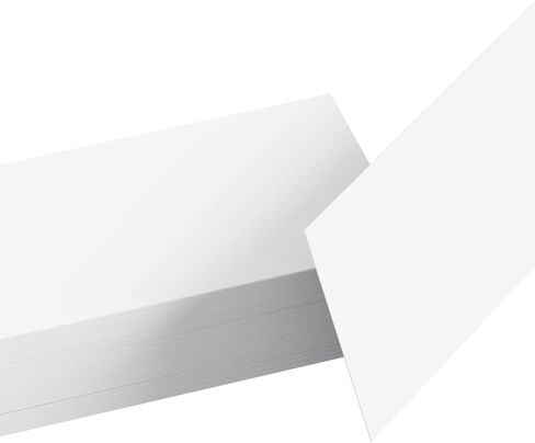 Ruled Sentence Strips, Thick Paper - 80lb Cardstock 3 x 18 Inches, White, Pack of 100 - Ideal for Classrooms, Offices, or Homes in Kuwait