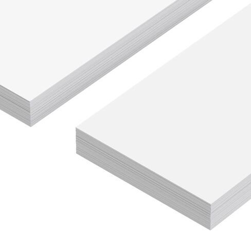 Ruled Sentence Strips, Thick Paper - 80lb Cardstock 3 x 18 Inches, White, Pack of 100 - Ideal for Classrooms, Offices, or Homes in Kuwait
