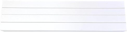 Ruled Sentence Strips, Thick Paper - 80lb Cardstock 3 x 18 Inches, White, Pack of 100 - Ideal for Classrooms, Offices, or Homes in Kuwait