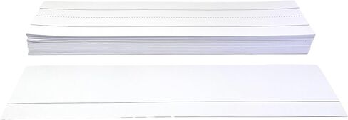 Ruled Sentence Strips, Thick Paper - 80lb Cardstock 3 x 18 Inches, White, Pack of 100 - Ideal for Classrooms, Offices, or Homes in Kuwait