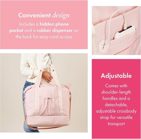 Thirty-One Gifts Deluxe Travel Tote Bag, Multiple-Pocket Tote Bag for Travel and Work, Caribbean Blue in Saudi Arabia