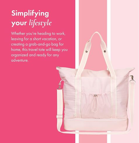 Thirty-One Gifts Deluxe Travel Tote Bag, Multiple-Pocket Tote Bag for Travel and Work, Caribbean Blue in Saudi Arabia