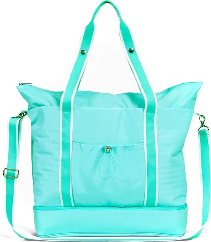 Thirty-One Gifts Deluxe Travel Tote Bag, Multiple-Pocket Tote Bag for Travel and Work, Caribbean Blue in Saudi Arabia