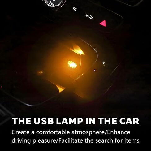 4PCS USB LED Car Interior Atmosphere Lamp, Portable Plug-in Mini Vehicle Night Light, Automotive Trunk Ambient Lighting Decoration Kit, Universal for SUV Sedan Truck (Blue) in Saudi Arabia