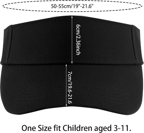 2 Pcs Kids Girls Boys Visor Sports Sun Visor Hats Adjustable Cotton Tennis Golf Visor Hat Beach Hat Baseball Cap in Kuwait