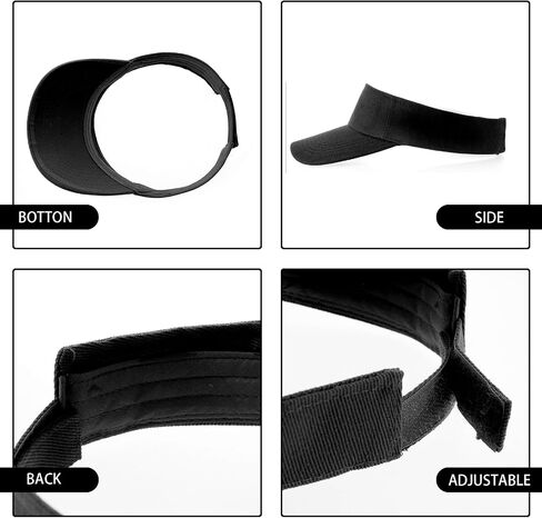 2 Pcs Kids Girls Boys Visor Sports Sun Visor Hats Adjustable Cotton Tennis Golf Visor Hat Beach Hat Baseball Cap in Kuwait