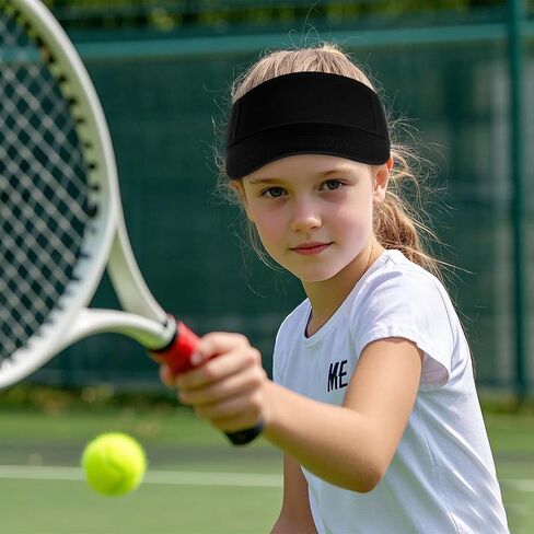 2 Pcs Kids Girls Boys Visor Sports Sun Visor Hats Adjustable Cotton Tennis Golf Visor Hat Beach Hat Baseball Cap in Kuwait