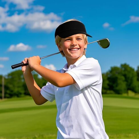 2 PCS Kids Girls Boys Visor Sports Sun Visor Hats قابلة للتعديل من القطن التنس غولف القبعة قبعة بيسبول قبعة البيسبول in Kuwait