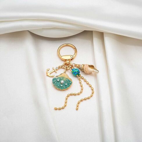 Classyzint Ocean موضوع مفاتيح keychain claw Claw Clasp Shell/Bow/Pearl Charms الشاطئ العطلات والملحقات اليومية in Saudi Arabia