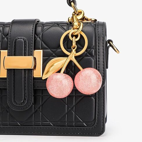 Cherry Keychain & Bag Charms - Cute Cherry Accessories for Women's Purse & Handbags - Birthday & Christmas Gifts in Saudi Arabia