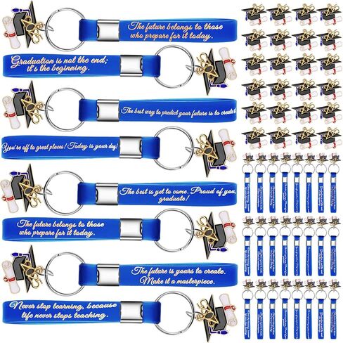 Quelay 24 Pcs 2026 Graduation Keychains for Her Him Silicone Inspirational Gifts Graduation Stuff for College Senior Students in Saudi Arabia