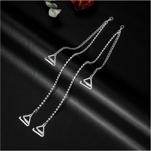 Simple Rhinestone Bra Straps,2Pcs Rhinestones Bra Shoulder Chain,Crystal Lingerie Straps,Wedding Bridal Rhinestone Underwear Chain for Women Body Jewelry in Saudi Arabia