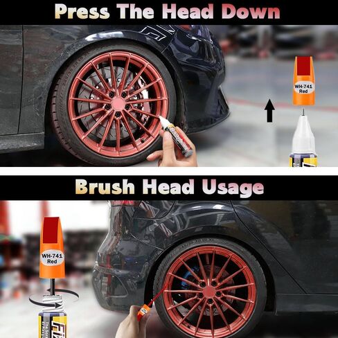 Touch Up Paint for Cars, Automotive Paint Scratch Repair, Two-In-One Car Touch Up Paint Fill Paint Pen, Car Accessories Scratch Remover Pen Universal for Scratch Repair Various Cars (Red) in Saudi Arabia