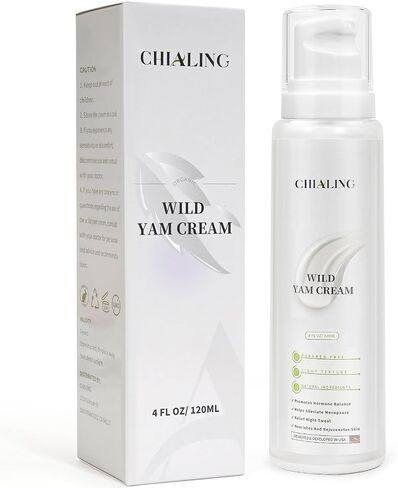 Chialing Wild Yam Cream, Wild Yam Cream For Hormone Balance | Natural Wild Yam Feminine Balancing Cream | Relieve Premenstrual Syndrome & Menopausal Symptom & Moisturizing - Made In USA - 4 oz in Saudi Arabia