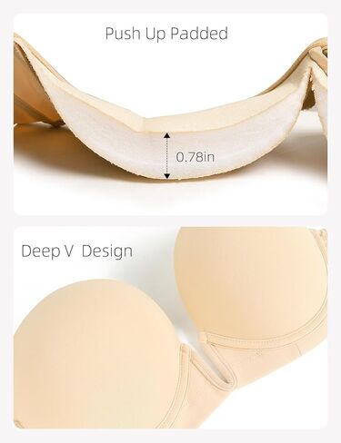 حمالة صدرية عارية للنساء من YBCG مع أشرطة خلفية واضحة تراجع قابلة للتحويل مسببة لأعلى إضافة كوب من حمالات الصدر المنخفضة للنساء للنساء in Kuwait