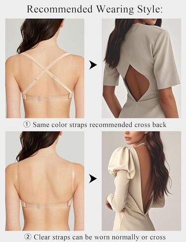 حمالة صدرية عارية للنساء من YBCG مع أشرطة خلفية واضحة تراجع قابلة للتحويل مسببة لأعلى إضافة كوب من حمالات الصدر المنخفضة للنساء للنساء in Kuwait