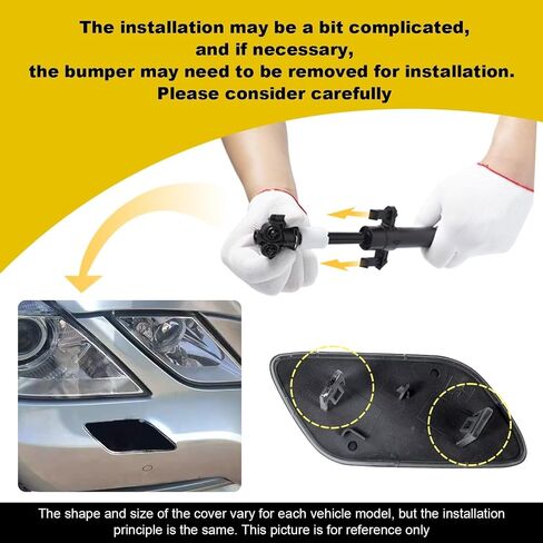 Car Front Bumper Headlight Washer Cover Compatible with Volvo XC90 2016-2022 Headlight Washer Nozzles Cover 39825447 39825430 Water Spray Cover Black Right Passenger Side in Saudi Arabia
