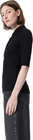 Women's Cleo Half Sleeve Ribbed Polo Shirt Standard in Kuwait