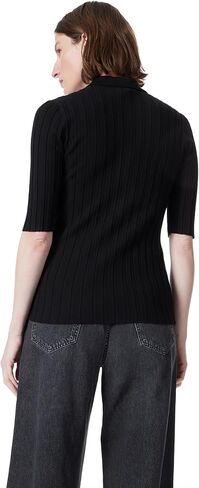 Women's Cleo Half Sleeve Ribbed Polo Shirt Standard in Kuwait