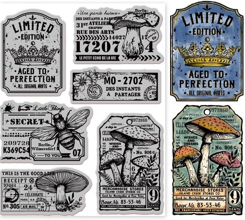 GLOBLELAND Vintage Postcard Background Cling Rubber Stamp 7.09x8.66inch Labels EVA Stamps Embossing Stamp Seal for DIY Scrapbooking and Card Making Paper Craft Decor in Saudi Arabia