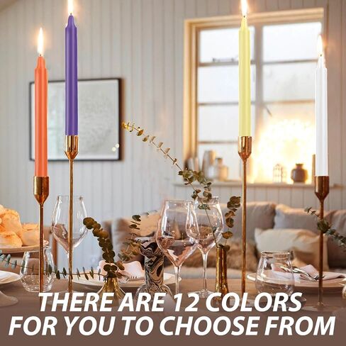24 Pack Multicolor Spell Chime Candles – Premium Mini Unscented Taper Candles for Rituals, Prayer, Meditation, Altar, Spells – 4" Tall – Ideal for Witches & Spiritual Practices in Saudi Arabia