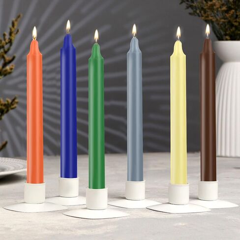 24 Pack Multicolor Spell Chime Candles – Premium Mini Unscented Taper Candles for Rituals, Prayer, Meditation, Altar, Spells – 4" Tall – Ideal for Witches & Spiritual Practices in Saudi Arabia