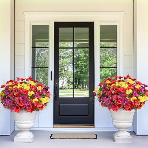 حزم Dolicer 6 تبدو أزهارًا اصطناعية حقيقية للهواء الطلق ، والزهور الواقعة المزيفة في الهواء الطلق ، وأشعة فوق البنفسجية مقاومة في الهواء الطلق الزهور الحريرية فو ، زهور المزارعين في الهواء الطلق ، مربع نافذة الفناء الفناء في الهواء الطلق in Kuwait