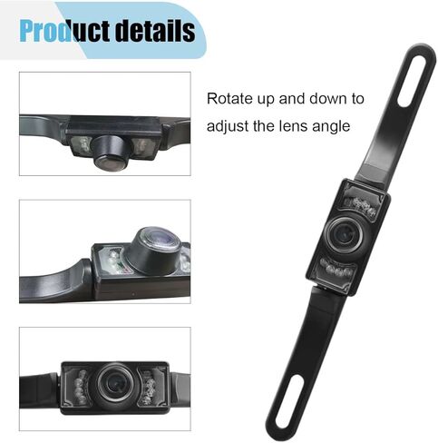 Car License Plate Backup Camera, 170-degree Wide-Angle Rear View Camera, 8 LED Lights Infrared HD Night Vision Camera, Waterproof License Plate Car Reversing Camera in Saudi Arabia