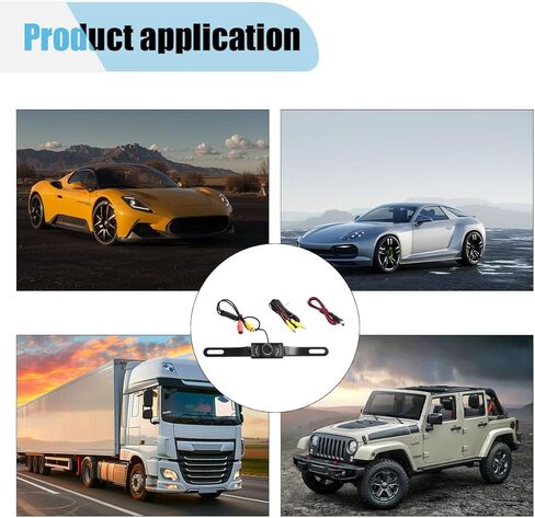 Car License Plate Backup Camera, 170-degree Wide-Angle Rear View Camera, 8 LED Lights Infrared HD Night Vision Camera, Waterproof License Plate Car Reversing Camera in Saudi Arabia