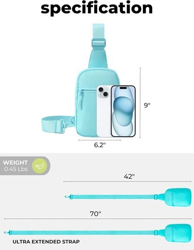 حقيبة حبال Forzarocket Ultralight مع حزام طويل 70 "-حقيبة كروس صغيرة ث/حزام ممتد-النساء رجال فاني حزمة مع الجيب المضاد للسرقة-سستة دائمة ثنائية الاتجاه-السفر وحجم رمادي فاتح ، رمادي فاتح in Kuwait