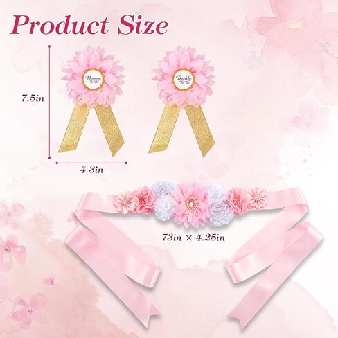 Mommy To Be Sash - Baby Shower Sash for Mommy Satin Ribbon Belly Band for Wedding Pregnant Baby Shower Party Photoshoot (Blue) in Kuwait