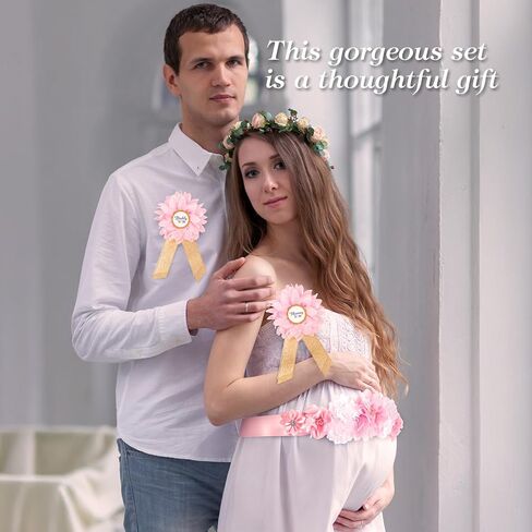 Mommy To Be Sash - Baby Shower Sash for Mommy Satin Ribbon Belly Band for Wedding Pregnant Baby Shower Party Photoshoot (Blue) in Kuwait